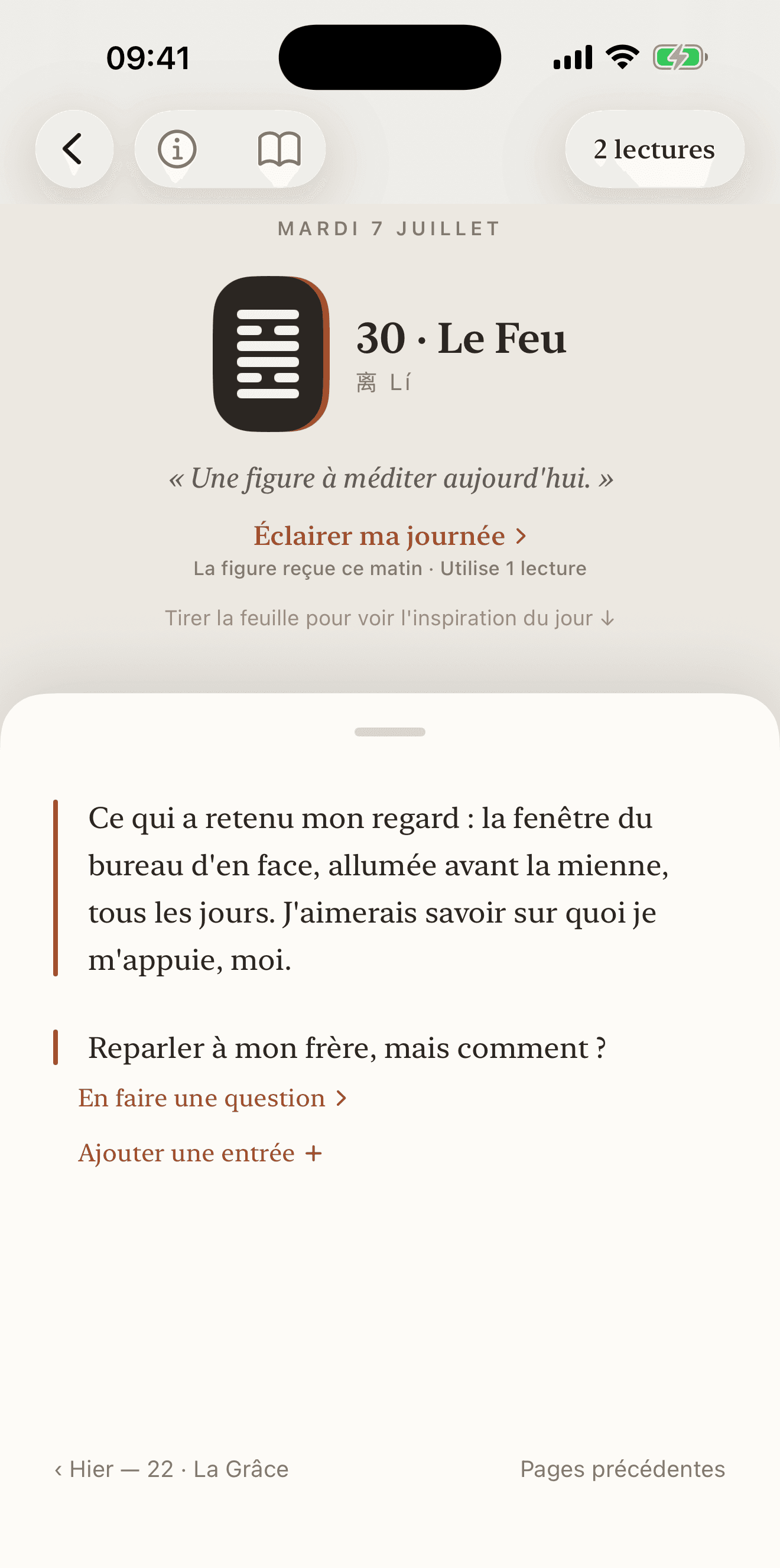 L'app Daoa — la Page du jour
