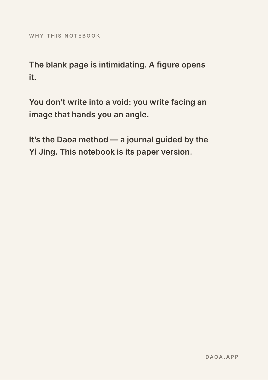 The method: writing facing a figure