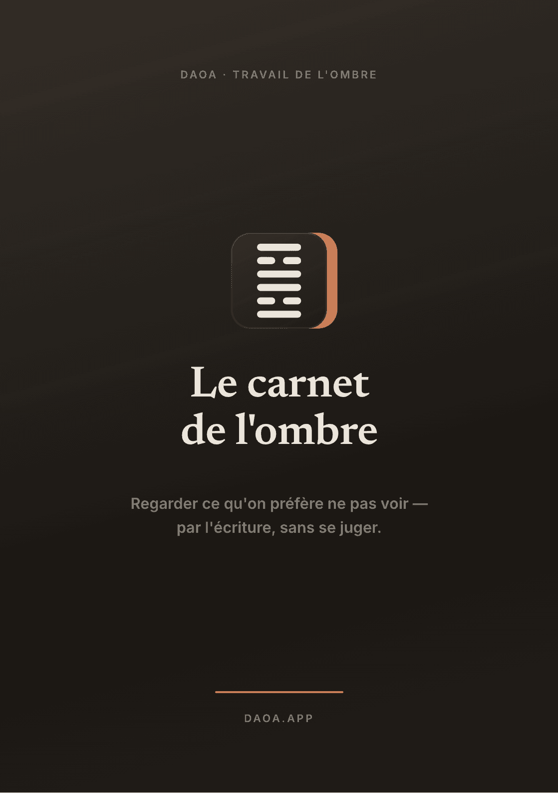 Couverture du carnet de l'ombre
