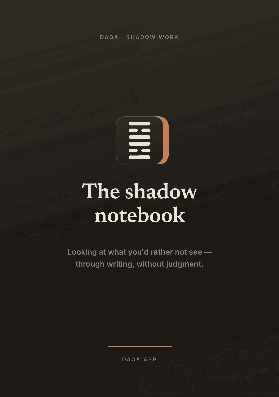 Cover of the shadow notebook